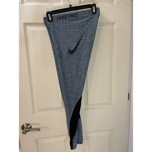 Nike Pro Women's Leggings Blue‎ And Black Size M